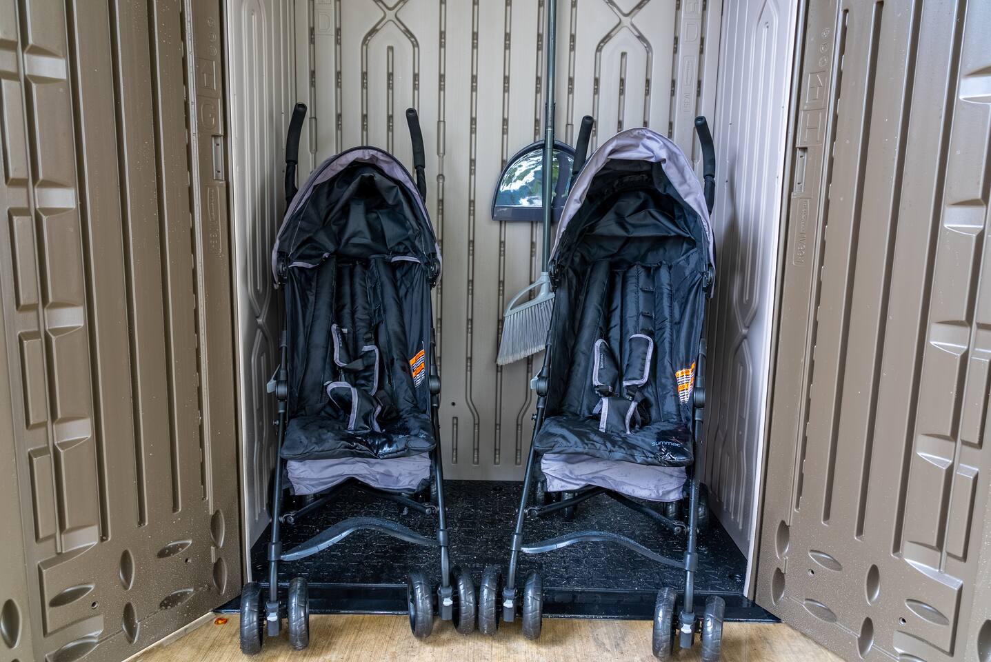 Home is supplied with strollers.