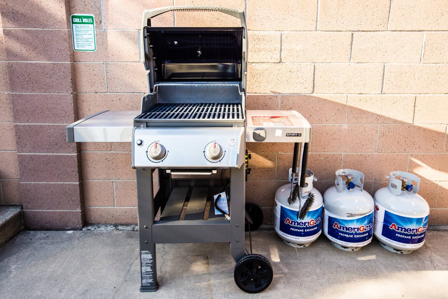 Grill for burgers and steaks!