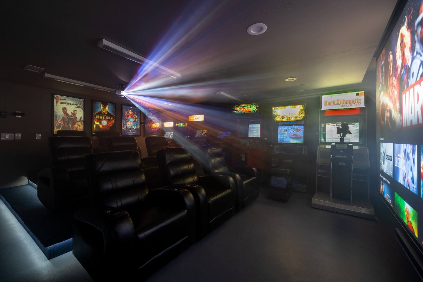 Watch all your favorite movies and play your favorite games in Tony Stark's professional theater