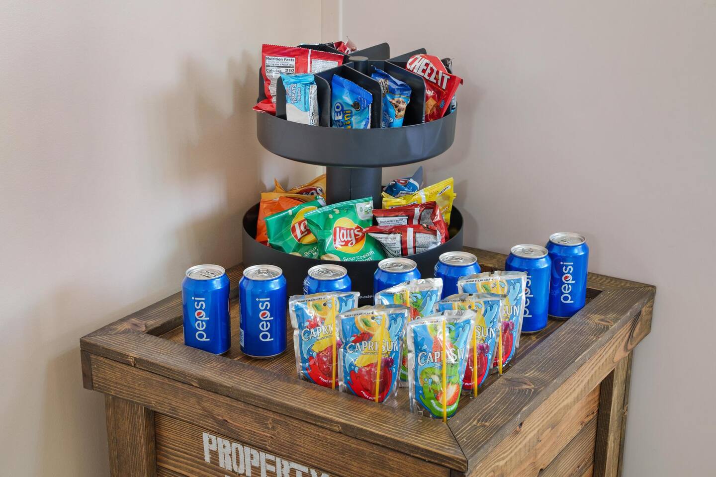 Home is always supplied with complementary snacks!