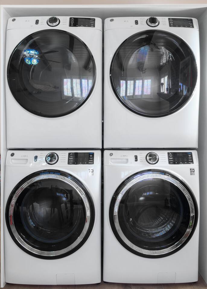 two sets of washers and dryers!
