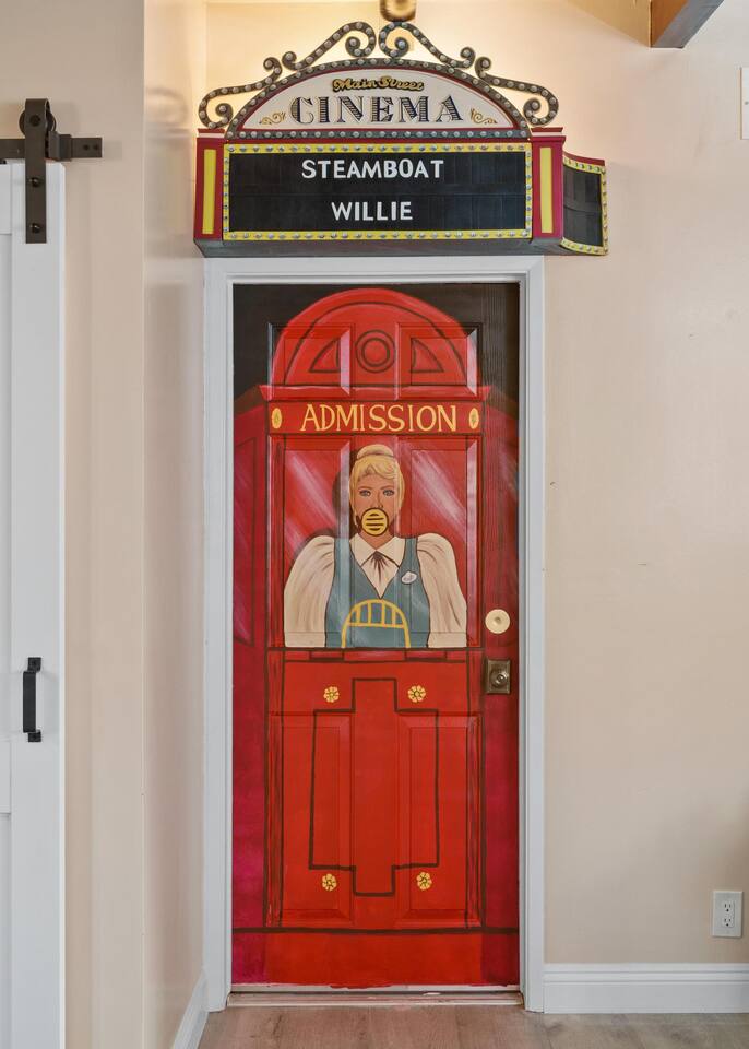 Classic movie theatre box office door!