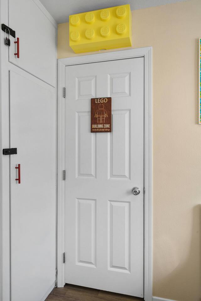LEGO playroom door.
