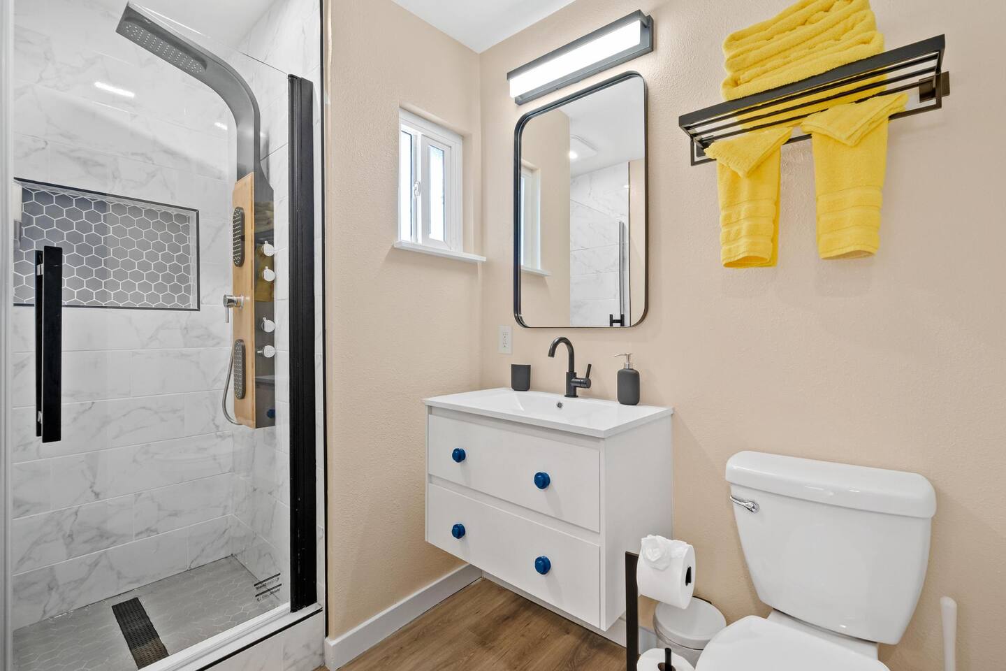 Sleep and modern shower.