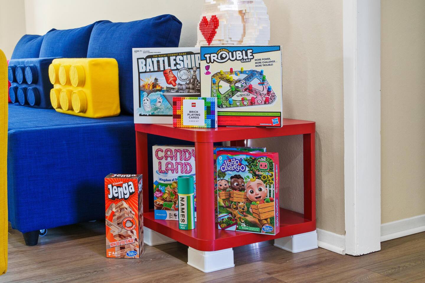 Home is supplied with board games for the whole family!