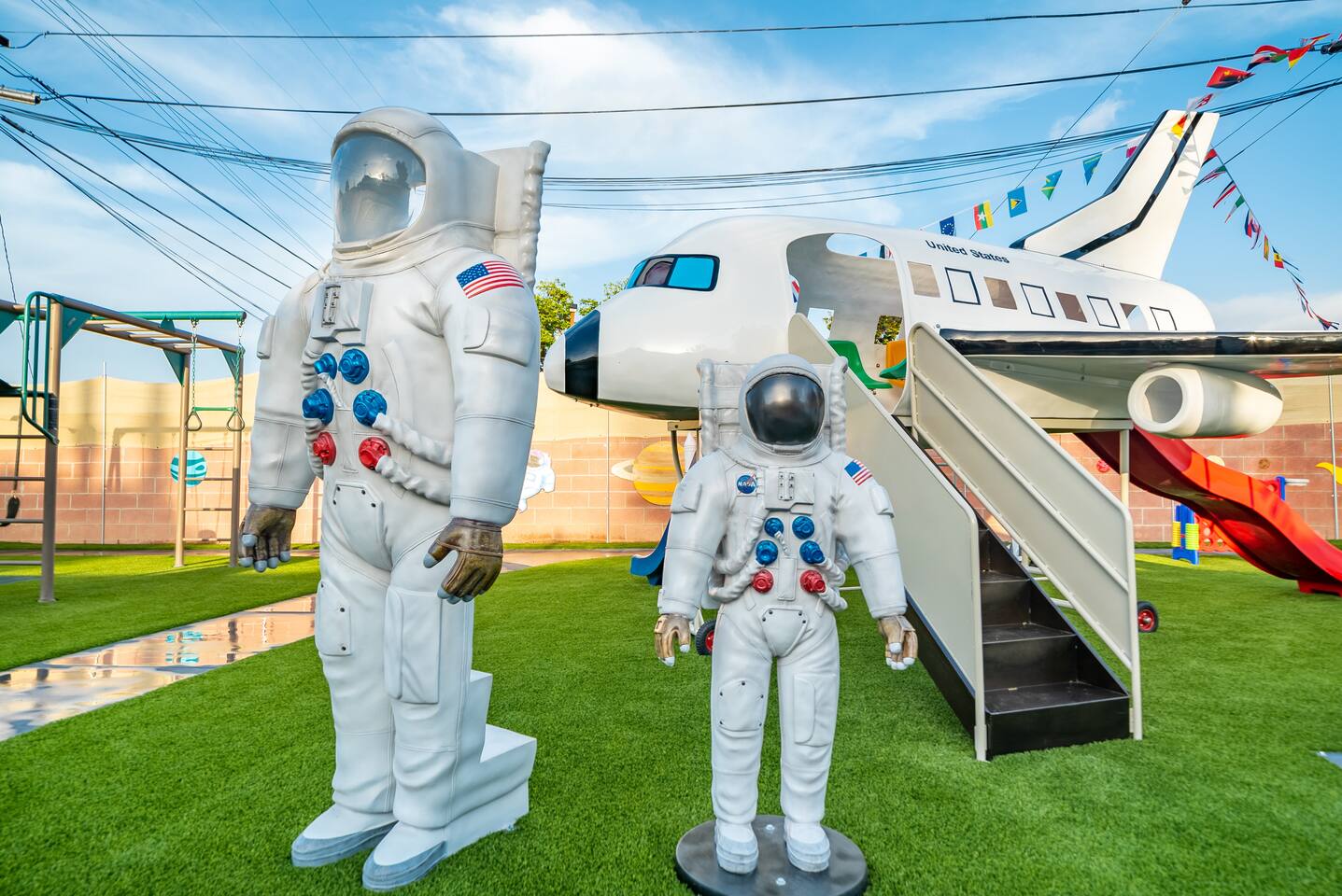Take fun pictures inside this astronaut suit!