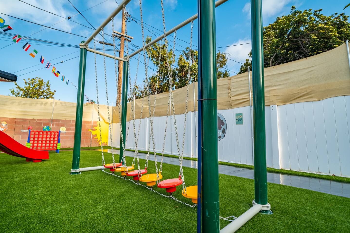 Jungle gym swing steppers!