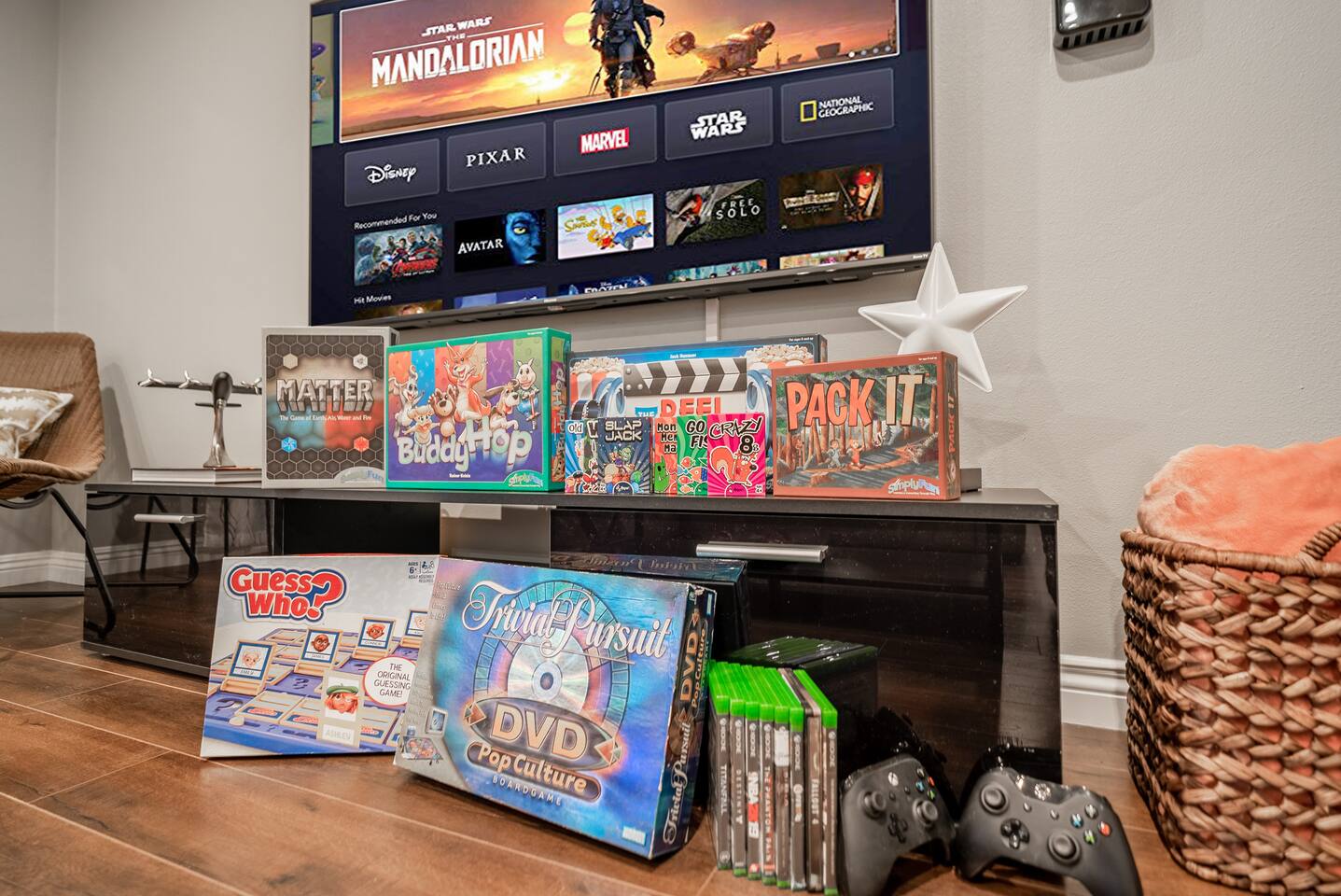 Home is supplied with board games, Xbox, and video games!