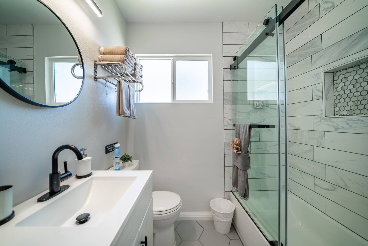 Full bathroom with shower!