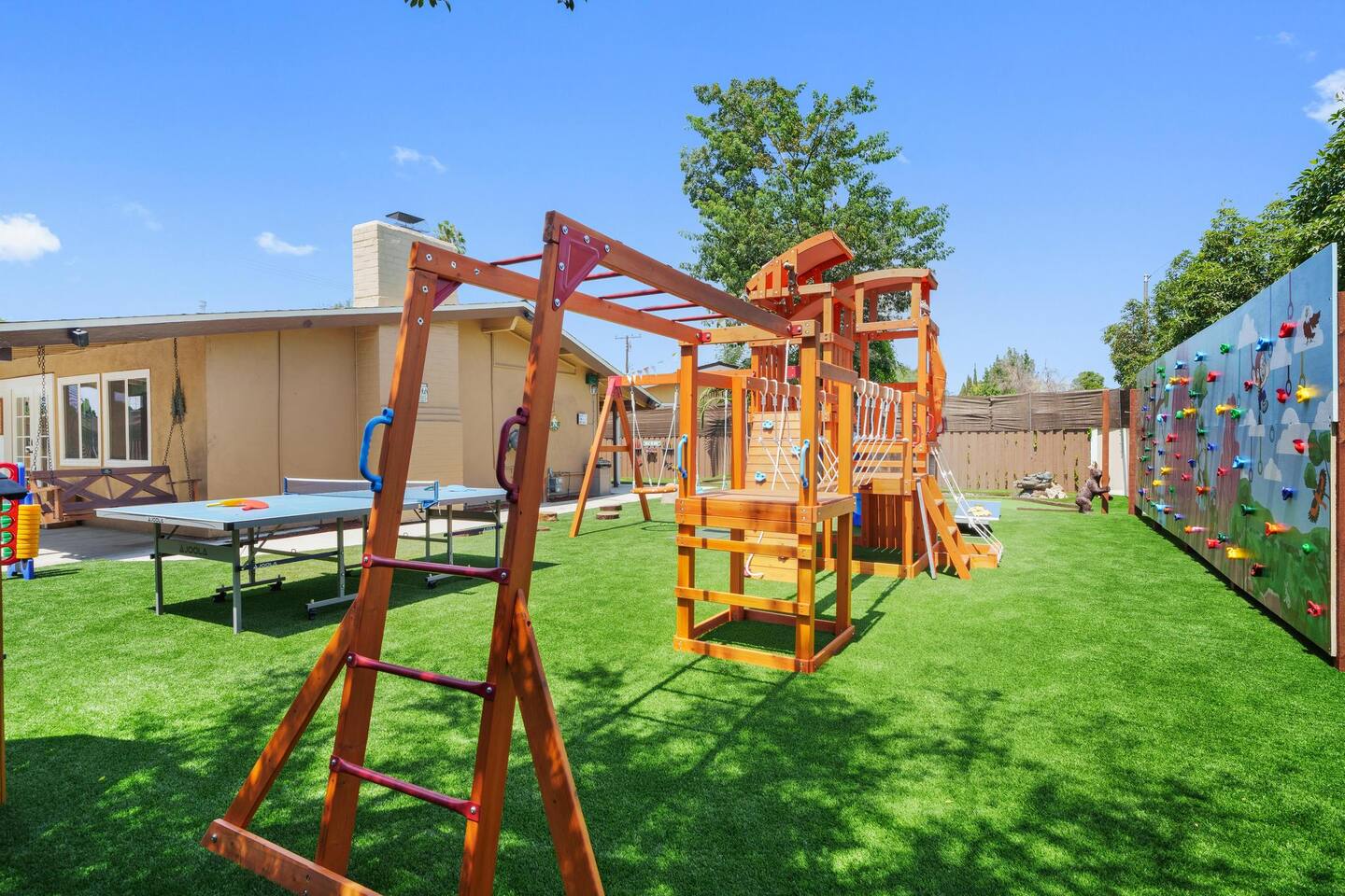 Giant jungle gym in the backyard!
