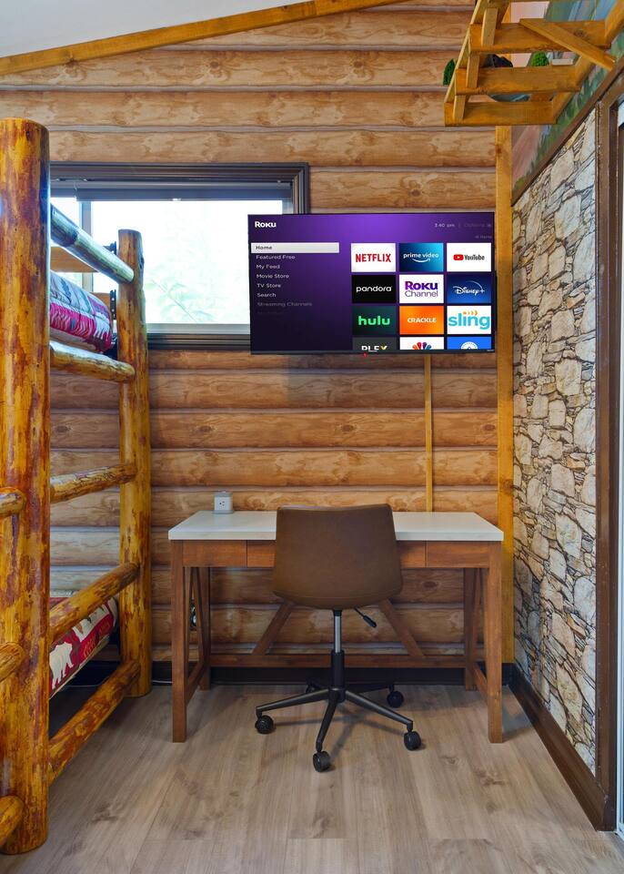 Desk in kid's room perfect for homework and studying!