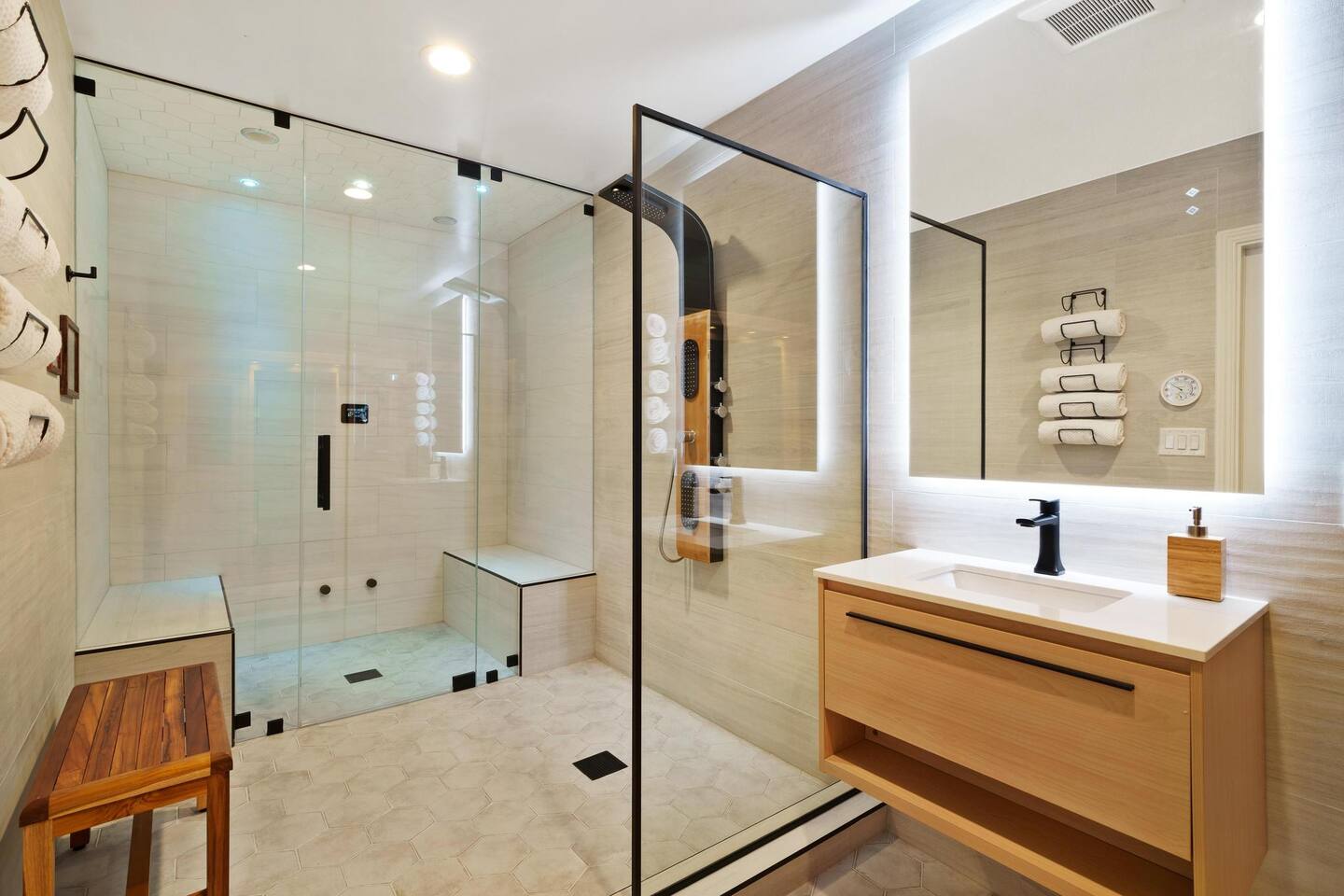 Custom built private "Spa" with steamroom!