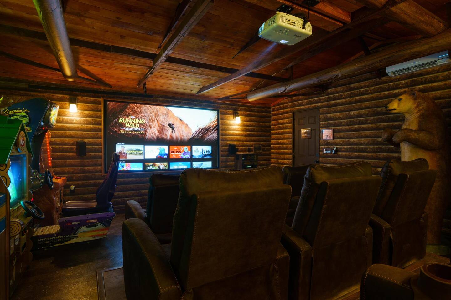 Projector screen with all your favorite streaming platforms!