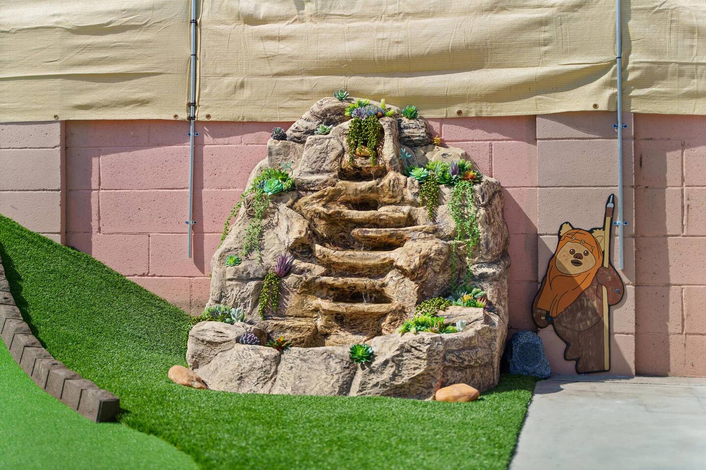 Ewok waterfall by minigolf.
