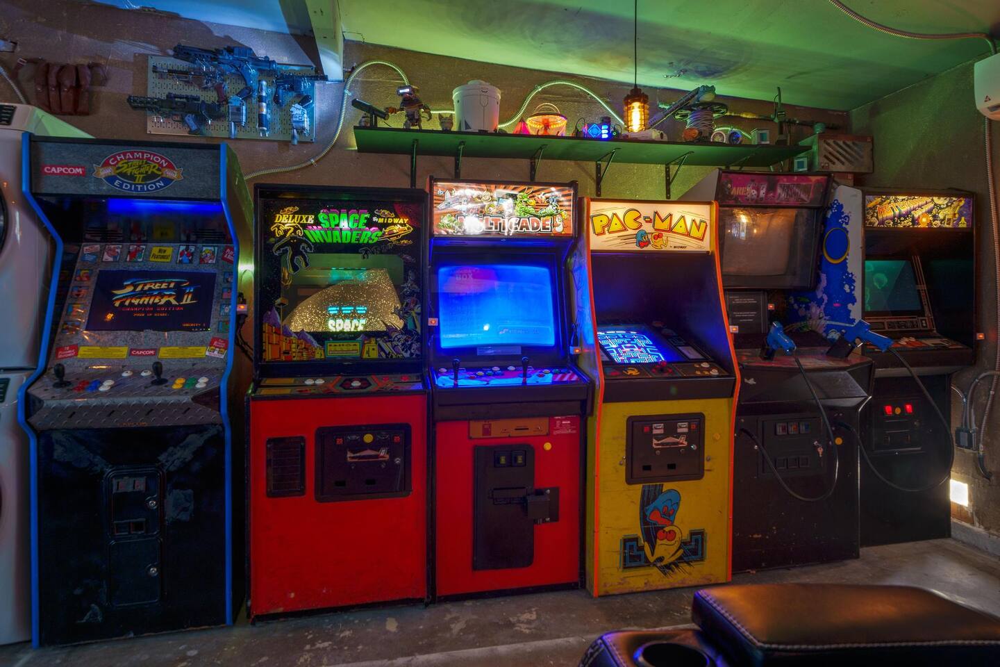 Classic arcade with games set to free play!