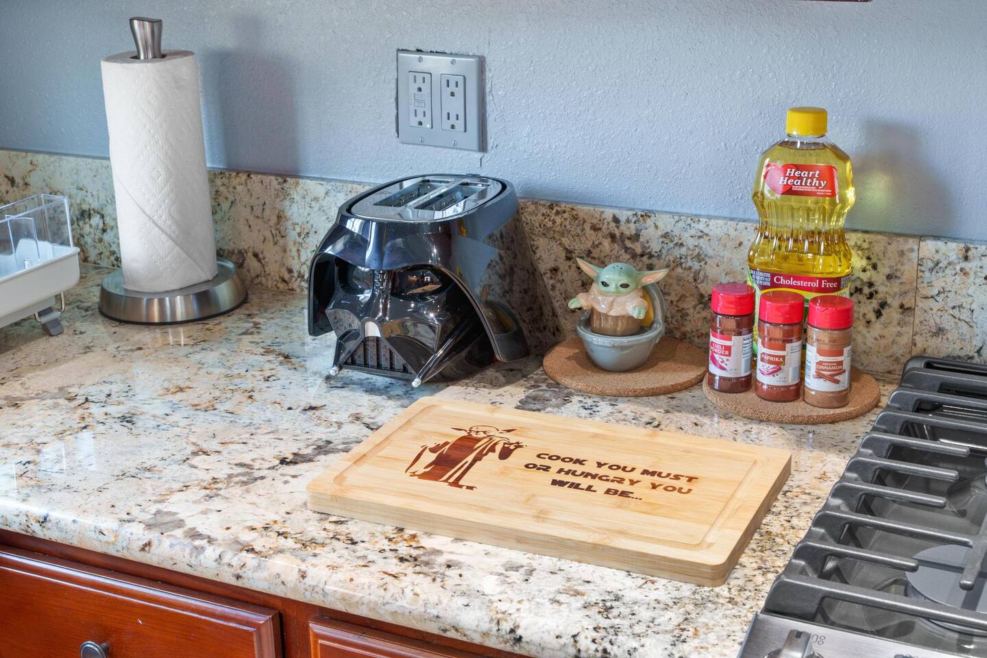 Darth Vader toaster and Yoda decor!