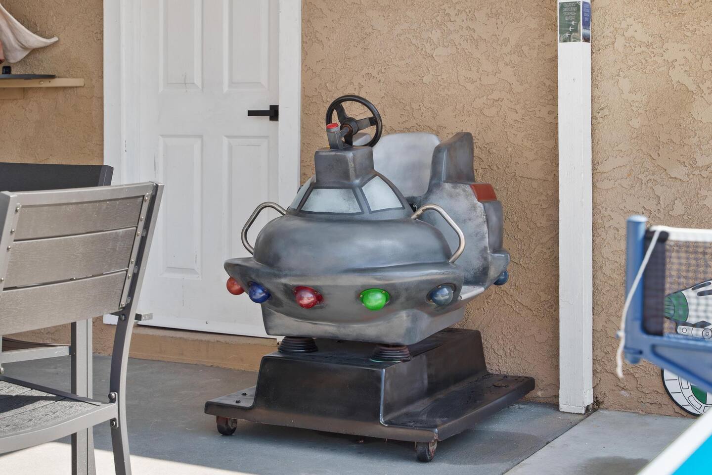 Space ship kiddie rider.
