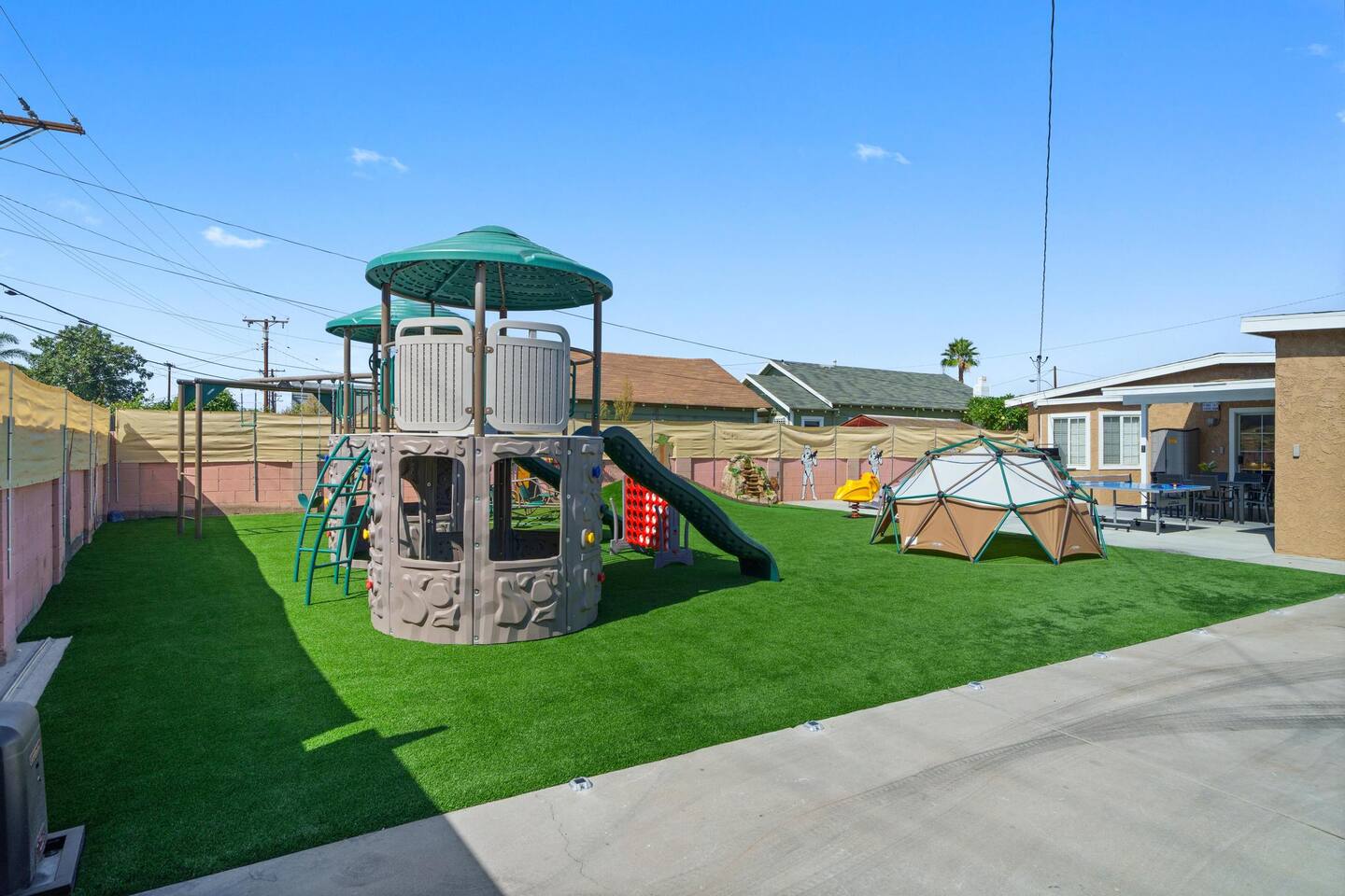 Oversized jungle gym playground in the backyard!